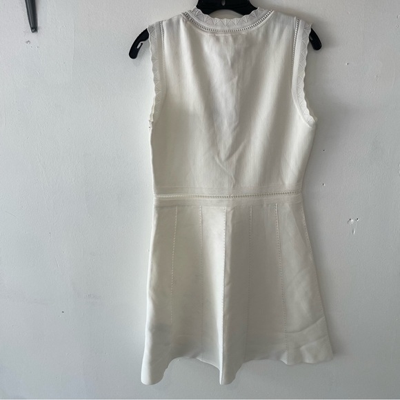 New! Zara White Openwork Knit Sleeveless Mini Dress 37632 - Picture 3 of 11